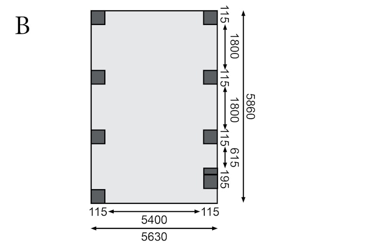 Karibu Carport Einzelcarport Classic Einzel 2 - kesseldruckimprägniert