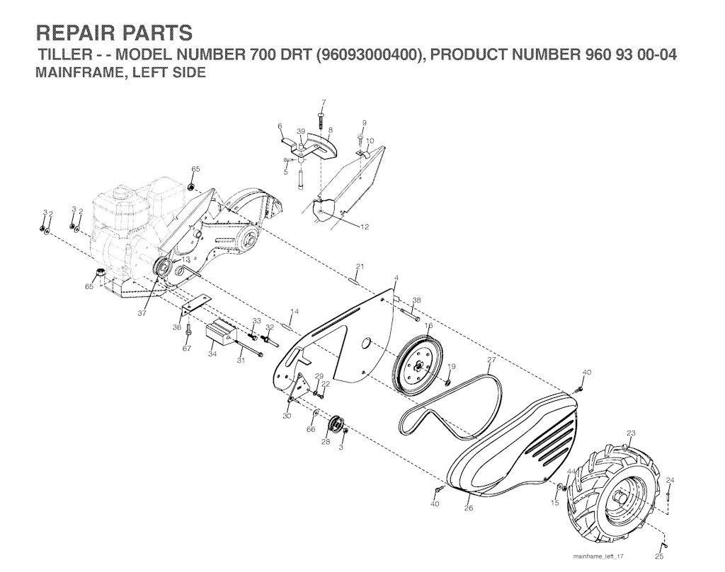 Explosionszeichnung Ersatzteile