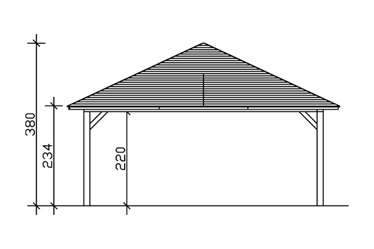 Skan Holz Carport Taunus 634 x 634 cm
