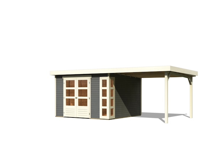 Karibu Woodfeeling Gartenhaus Kerko 3/4/5/6 mit 240 cm Schleppdach - 19 mm