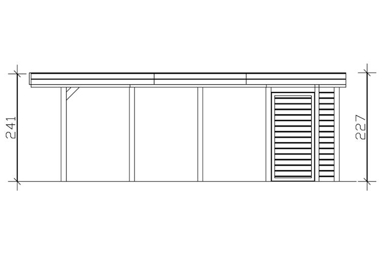 Skan Holz Carport Friesland 314x708 cm inkl. Abstellraum Sparset 2