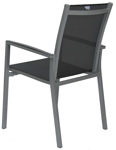 STERN Gartenmöbel-Set NEW LEVANTO 3 XXL, Ausziehtisch 214/254/294 x 100 + 8 Stapelsessel, Aluminium / HPL Silverstar