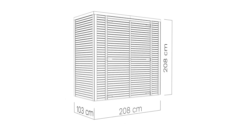 Bertilo Gerätehaus Box 1 - 18 mm