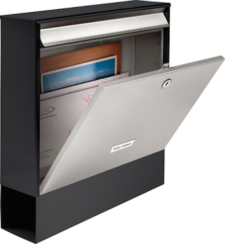 Burg Wächter Briefkasten Oxfort-Set 68770 Black+Steel