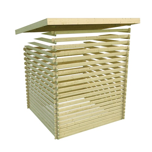 Karibu Woodfeeling Gartenhaus Trittau 3/4/5 inkl. 400 cm Anbaudach - 38 mm