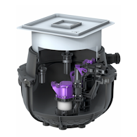 KESSEL Hebeanlage Aqualift S Compact Mono, GTF 500, Bodenplatte 280500S