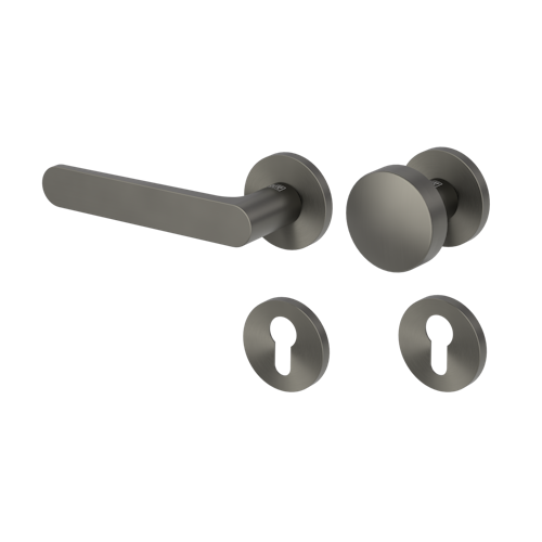 Griffwerk Wechselgarnitur VAYA 291 AVUS fast2fix Fast2Fix Rosetten rund Knopf R2 Kaschmirgrau L