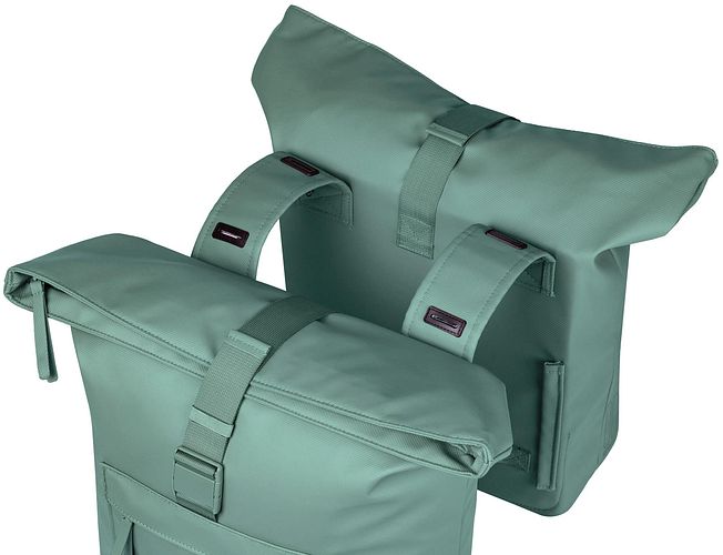 Basil Doppeltasche Brooklyn 41 Liter grün,silber