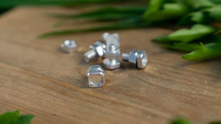 Vitavia Aluschrauben- und Mutternsatz quadratisch Aluminium eloxiert (10 Stück)