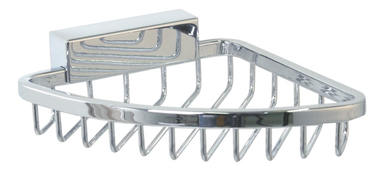 Bravat Eck-Duschkorb Rom - 42 cm Höhe, chrom