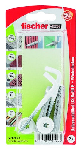 FISCHER Universaldübel UX 8x50 WH N K (2 Stück)