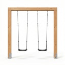 Vorschaubild EXIT Linea Massiv 140 doppelte Holzschaukel