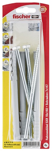 FISCHER Rahmendübel mit Schrauben SXR 10x140 SSK (4 St.)