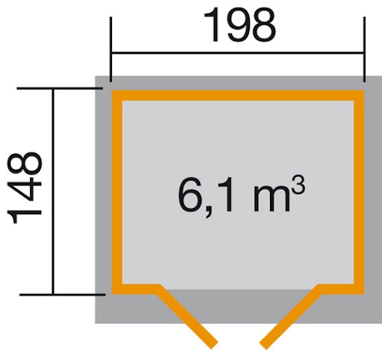 Weka Gartenhaus 325 - 19 mm