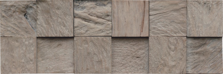 INDO rustikale Holzwandverkleidung Teak Classic CUBe ETC 92 SB Java