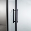 Vorschaubild Flexo Stoßgriffpaar schwarz rund 400 mm für Loft-Drehtüren