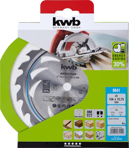 kwb Akku Top Sägebl HM Mit-Dü 156x12,75 Z20 584154