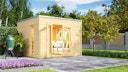 Vorschaubild Design Gartenhaus P 285 mit Panorama-Glastüren - 28 mm