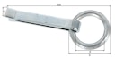 Vorschaubild Alberts® Befestigungsring,galv. blau verzinkt zum Einmauern,Länge 170 mm,Außenmaß ⌀65 mm 