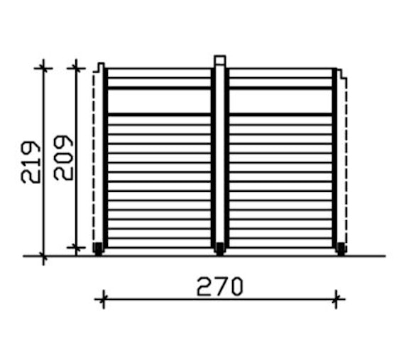 Skan Holz Wand-Element mit Lichtband für Pavillon Toulouse