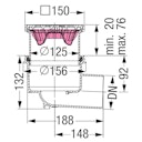 Vorschaubild KESSEL 34101 - Kellerablauf 150 x 150 mm