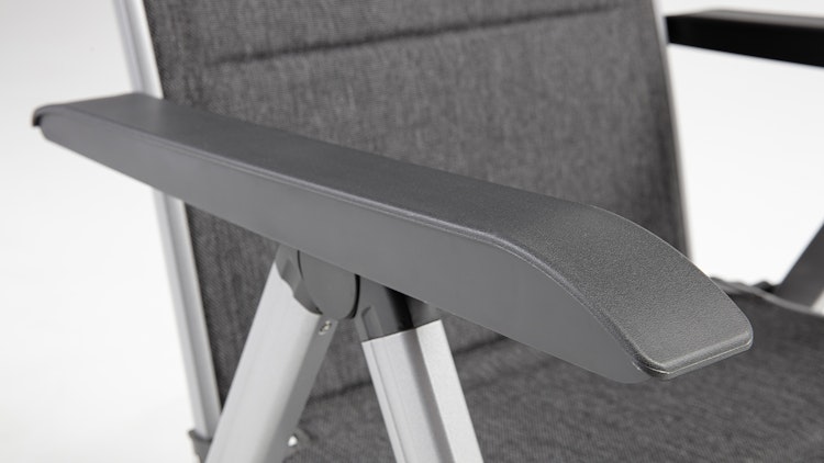 Kettler Relaxsessel BASIC PLUS PADDED, Aluminium Silber / Outdoorgewebe Anthrazit