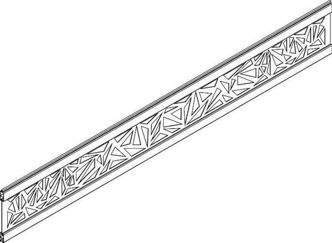 OSMO ALU Dekor Triangel 19x253, 184cm Alu Anthrazit