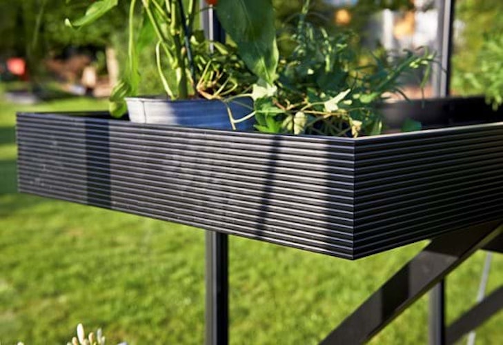 Juliana Alutisch integriert mit Schubade, schwarz, 3 Sektionen