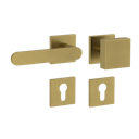 Vorschaubild Griffwerk Wechselgarnitur VAYA 291 AVUS fast2fix Fast2Fix  Rosetten eckig Knopf SQUARE Gold matt L