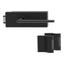 Vorschaubild Griffwerk PURISTO S -Graphitschwarz Ganzglastürbeschlagset -3-teiliger Bandsatz -mit Griff REMOTE -GSC -UV