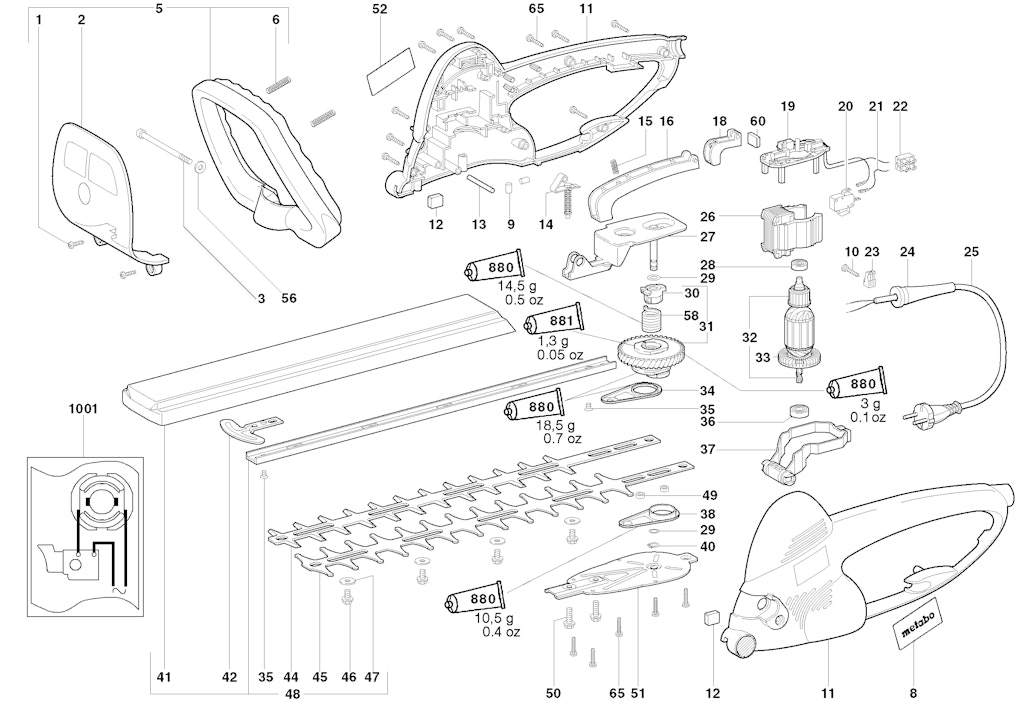 Explosionszeichnung Ersatzteile