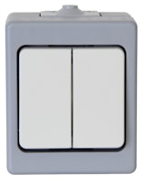 Kopp Serienschalter AP- Feuchtraum STANDARD grau