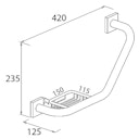 Vorschaubild Bravat Badewannengriff Quaruna - mit Seifenablage, chrom