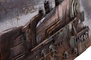 Vorschaubild 3D Metallbild Dampflok 140 x 70 cm, Stahlblech