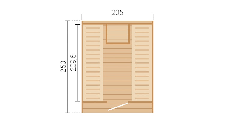 Weka Design Saunahaus Laadi 3 mit Thermoholz - 28/42 mm