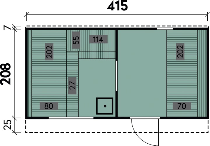Wolff Finnhaus Saunahaus Steen in Ovalform inkl. schwarzen Dachschindeln