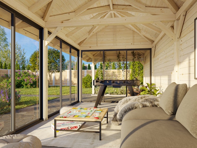 Palmako Pavillon Bianca 24,9 m² Set 218 Slide - 28 mm