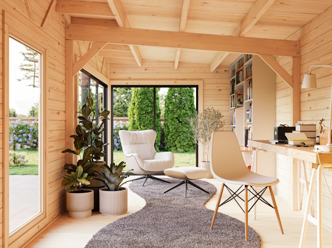 Palmako Gartenhaus Andrea 21,1 m² Slide - 44 mm