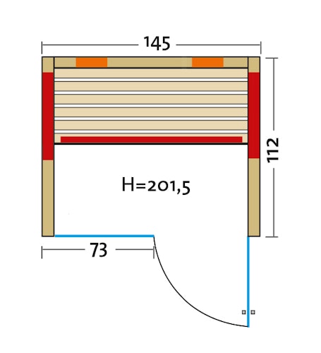 Infraworld Infrarotkabine Fusion Glas 145 Fichte RG inkl. 5-teiligem gratis Zubehörset