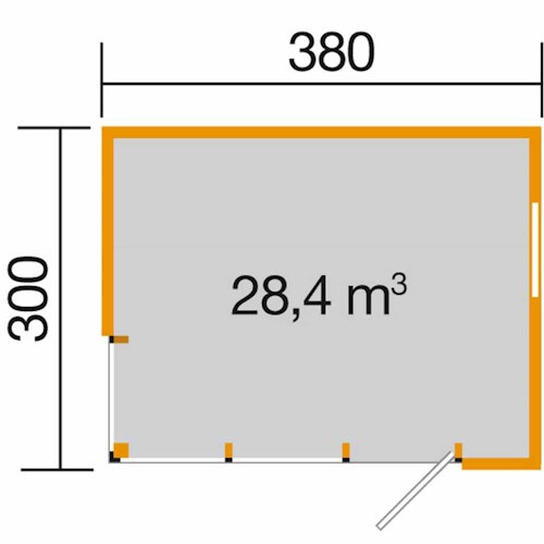Weka 45 mm Gartenhaus Cubilis 412