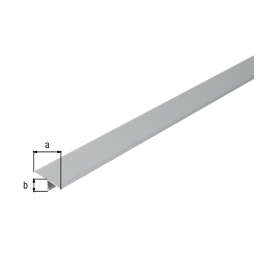 Alberts® T-Abdeckprofil, Alu silber elox.,LxBxH 1000x15x9mm 477103