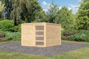 Vorschaubild Karibu Gartenhaus Qubic 2 mit Schiebetür - 19 mm