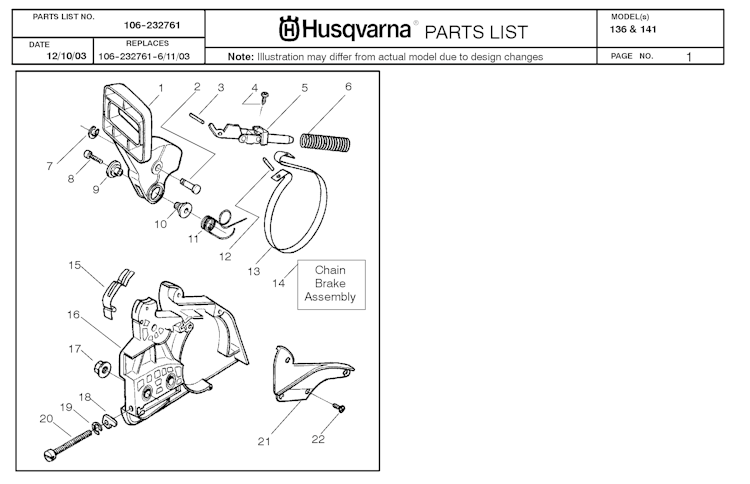 Husqvarna Kettensägen 20040100001 136