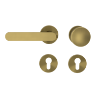 Griffwerk Wechselgarnitur VAYA 291 AVUS fast2fix Fast2Fix Rosetten rund Knopf R2 Gold matt L