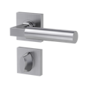 Vorschaubild Griffwerk METRICO PROFESSIONAL Schraubtechnik GK4 -Edelstahl matt  Rosettengarnitur eckig -Schraubt. -WC rot/weiß