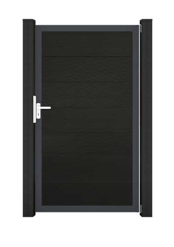 GroJa Solid Grande Tor 1-flügelig Sondermaß mit Anthrazitrahmen