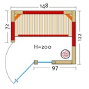 Vorschaubild Infraworld Infrarotkabine TrioSol Natura 148 Ecke inkl. 5-teiligem gratis Zubehörset