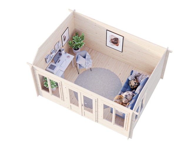 Palmako Gartenhaus Claudia Pentroof (Stufendach) 11,5 m² - 34 mm