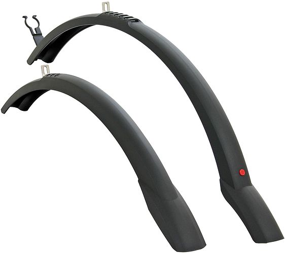Hebie Steckschutzblech-Set Viper 28 Zoll schwarz T", (Trekking), mit integriertem Spritzs