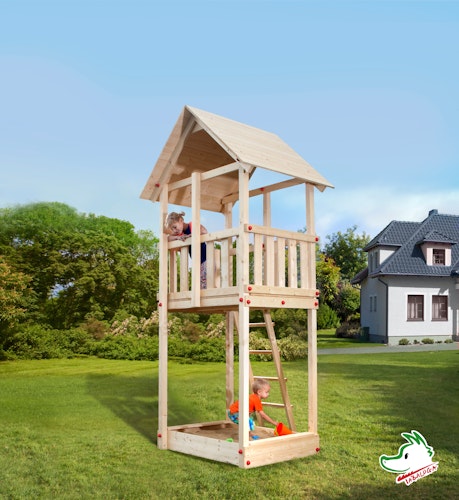 Weka Tabaluga Drachenturm 816 E mit Satteldach und Sandkasten